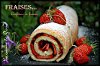 Roulé à la fraise et confiture de fraises