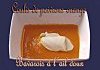 Creme de poivrons orange et bavarois a l'ail, comme un gaspacho