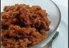 Risotto au vin rouge, tomates & saucisson