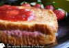 Sandwich de pain doré fraise et crème