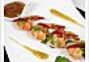 Gambas poêlées piment ail et sauce gingembre