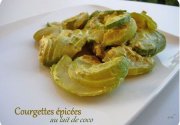 Courgettes épicées au lait de coco (plat indien)