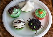Cupcakes halloweenesques, vanille et chocolat