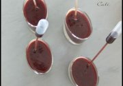 Verrines framboises & cremes vanille, sauce chocolat fruitee - vasos frambuesas & cremas vainilla, salsa chocolate sabor frutal