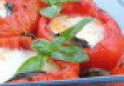 Tomates coeur de boeur farcies a la mozzarella et au basilic