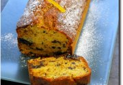 Cake à l'orange, chocolat noir et écorces d'orange confites