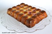 Gâteau chocolat blanc-framboises