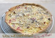 Quiche aux champignons & au jambon