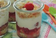 Crumble-tiramisu express aux framboises